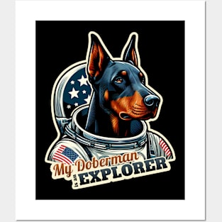 Astronaut Doberman Posters and Art